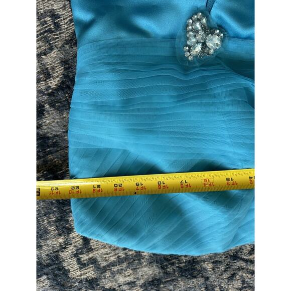 Davids Bridal Dress Malibu Satin/Chiffon Size 22 Prom Homecoming Wedding NEW - Picture 7 of 8